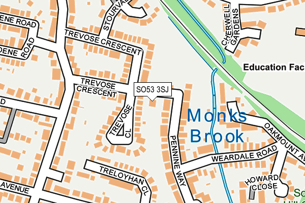 SO53 3SJ map - OS OpenMap – Local (Ordnance Survey)