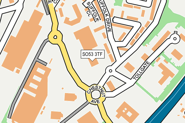 SO53 3TF map - OS OpenMap – Local (Ordnance Survey)