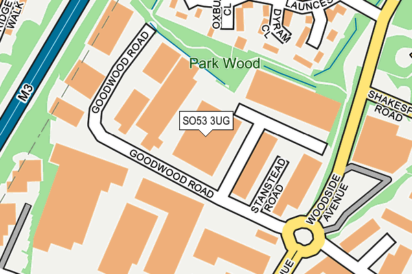 SO53 3UG map - OS OpenMap – Local (Ordnance Survey)