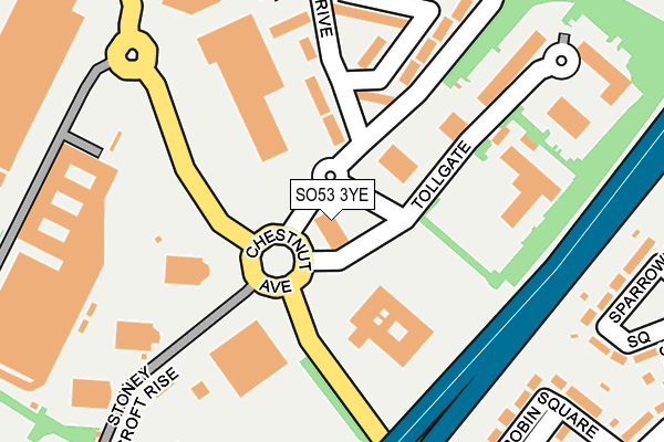 SO53 3YE map - OS OpenMap – Local (Ordnance Survey)