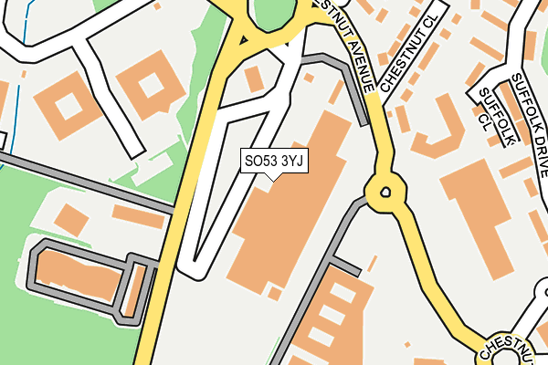 SO53 3YJ map - OS OpenMap – Local (Ordnance Survey)