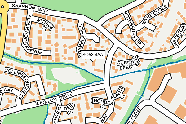 SO53 4AA map - OS OpenMap – Local (Ordnance Survey)