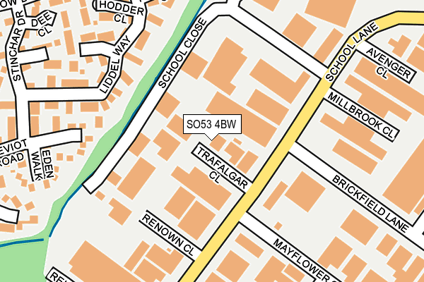 SO53 4BW map - OS OpenMap – Local (Ordnance Survey)