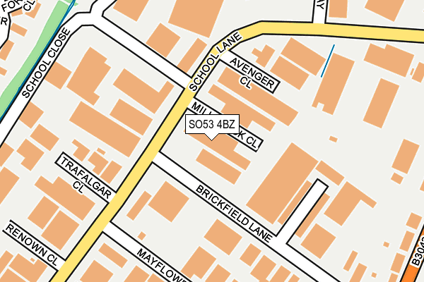 SO53 4BZ map - OS OpenMap – Local (Ordnance Survey)