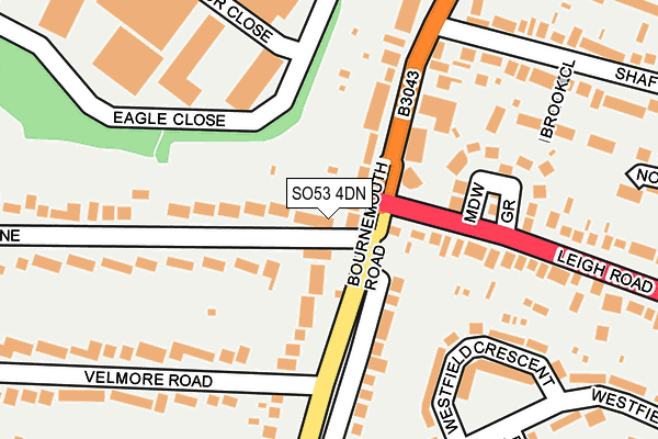 SO53 4DN map - OS OpenMap – Local (Ordnance Survey)