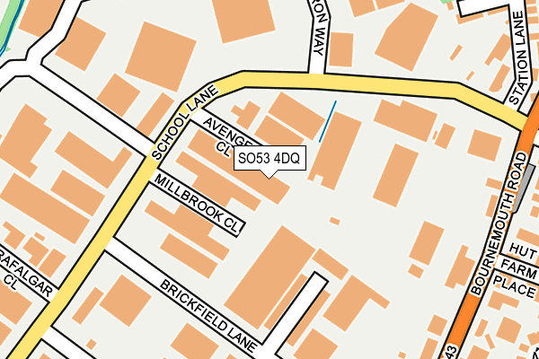 SO53 4DQ map - OS OpenMap – Local (Ordnance Survey)