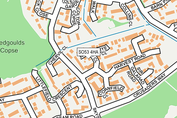 SO53 4HA map - OS OpenMap – Local (Ordnance Survey)