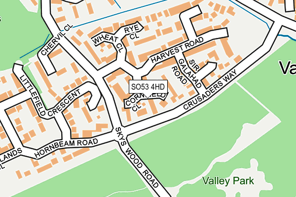 SO53 4HD map - OS OpenMap – Local (Ordnance Survey)