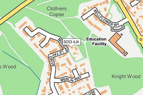 SO53 4JA map - OS OpenMap – Local (Ordnance Survey)