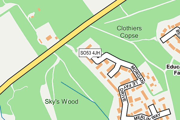 SO53 4JH map - OS OpenMap – Local (Ordnance Survey)