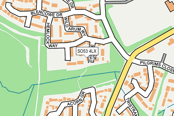 SO53 4LX map - OS OpenMap – Local (Ordnance Survey)