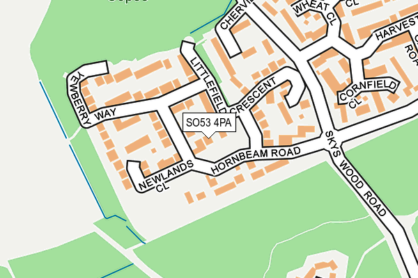 SO53 4PA map - OS OpenMap – Local (Ordnance Survey)