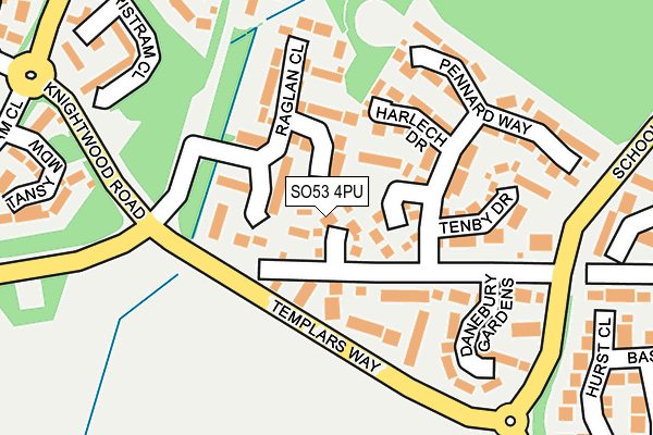 SO53 4PU map - OS OpenMap – Local (Ordnance Survey)