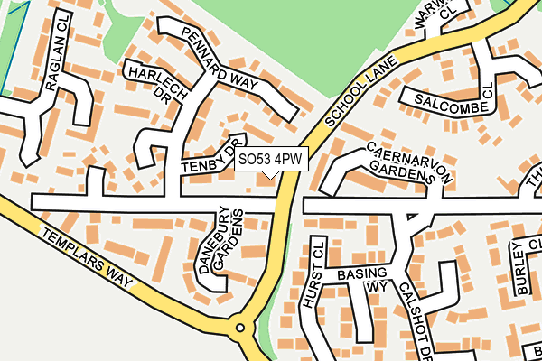 SO53 4PW map - OS OpenMap – Local (Ordnance Survey)