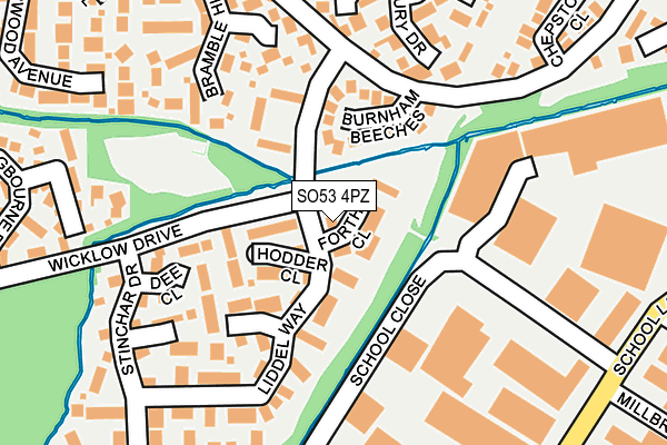 SO53 4PZ map - OS OpenMap – Local (Ordnance Survey)