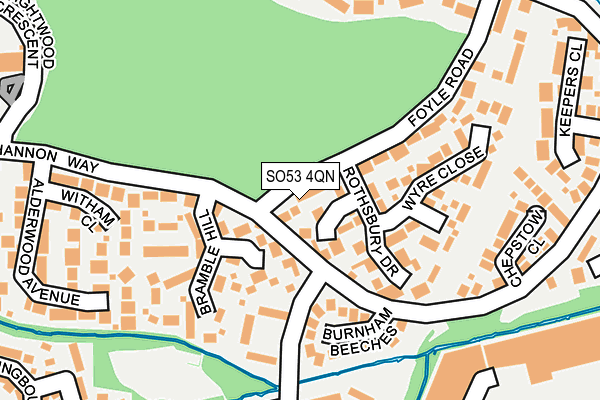 SO53 4QN map - OS OpenMap – Local (Ordnance Survey)