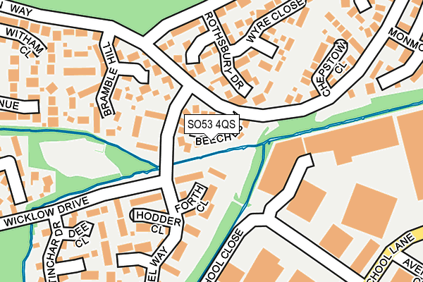 SO53 4QS map - OS OpenMap – Local (Ordnance Survey)