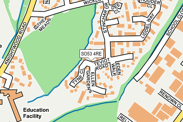 SO53 4RE map - OS OpenMap – Local (Ordnance Survey)