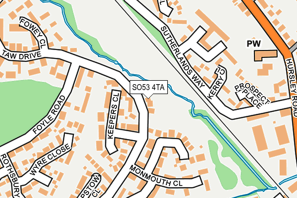 SO53 4TA map - OS OpenMap – Local (Ordnance Survey)