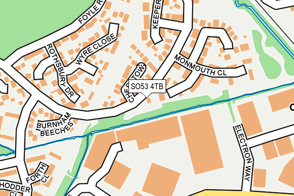 SO53 4TB map - OS OpenMap – Local (Ordnance Survey)
