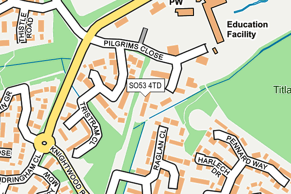 SO53 4TD map - OS OpenMap – Local (Ordnance Survey)