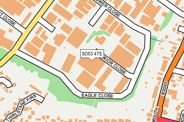 SO53 4TE map - OS OpenMap – Local (Ordnance Survey)