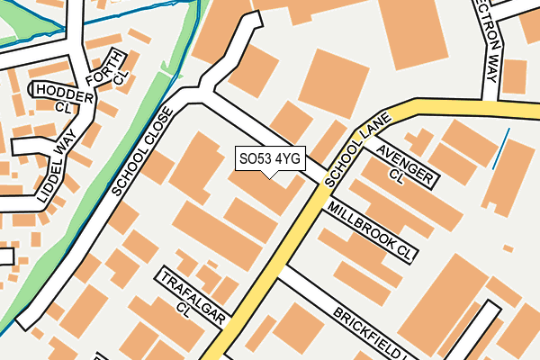 SO53 4YG map - OS OpenMap – Local (Ordnance Survey)