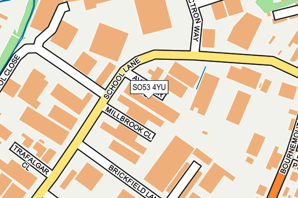 SO53 4YU map - OS OpenMap – Local (Ordnance Survey)