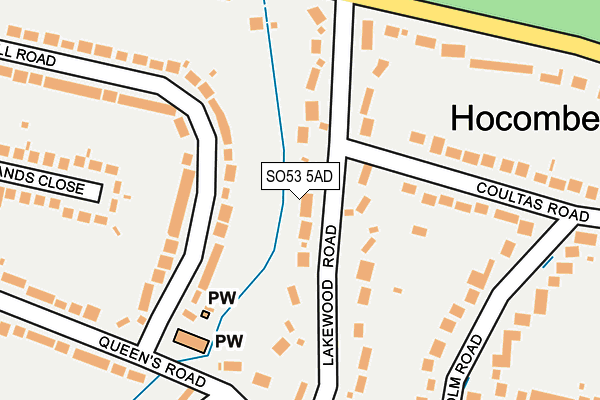 SO53 5AD map - OS OpenMap – Local (Ordnance Survey)