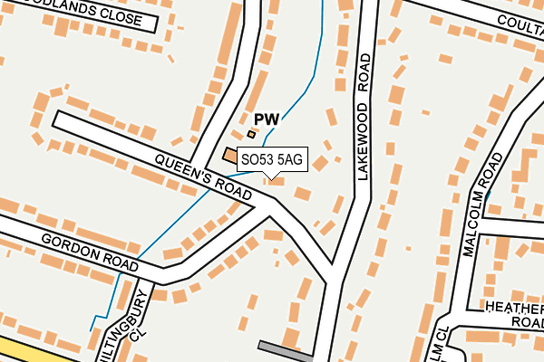 SO53 5AG map - OS OpenMap – Local (Ordnance Survey)