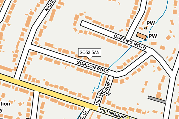 SO53 5AN map - OS OpenMap – Local (Ordnance Survey)