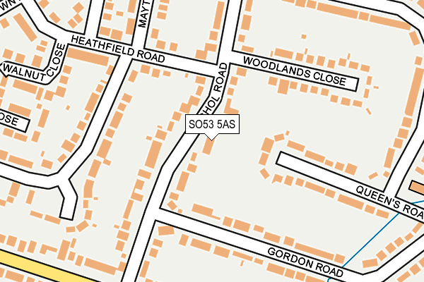 SO53 5AS map - OS OpenMap – Local (Ordnance Survey)