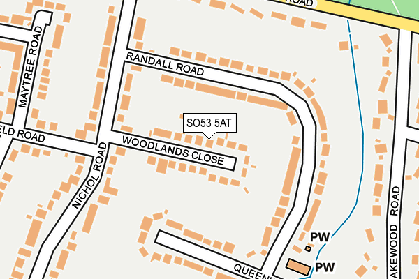 SO53 5AT map - OS OpenMap – Local (Ordnance Survey)