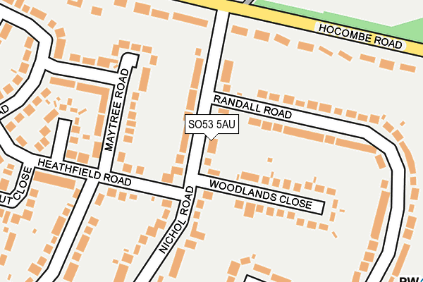 SO53 5AU map - OS OpenMap – Local (Ordnance Survey)