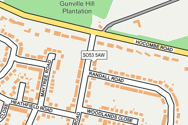 SO53 5AW map - OS OpenMap – Local (Ordnance Survey)