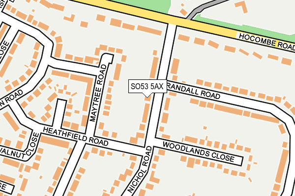 SO53 5AX map - OS OpenMap – Local (Ordnance Survey)