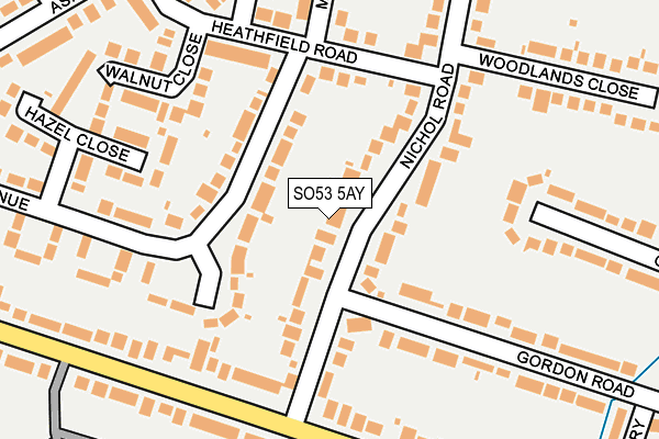 SO53 5AY map - OS OpenMap – Local (Ordnance Survey)