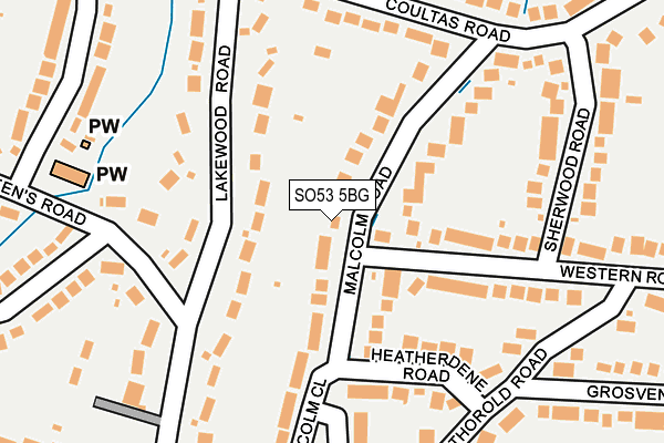 SO53 5BG map - OS OpenMap – Local (Ordnance Survey)