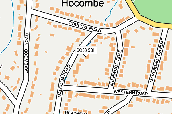 SO53 5BH map - OS OpenMap – Local (Ordnance Survey)