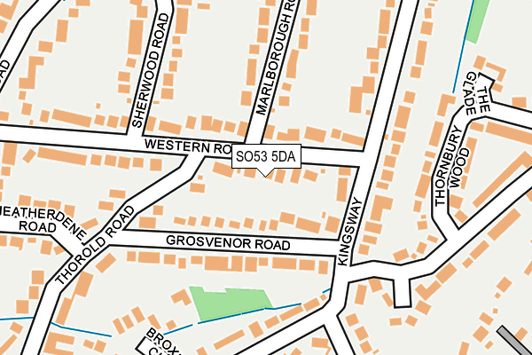 SO53 5DA map - OS OpenMap – Local (Ordnance Survey)