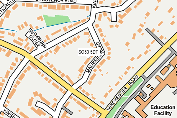 SO53 5DT map - OS OpenMap – Local (Ordnance Survey)