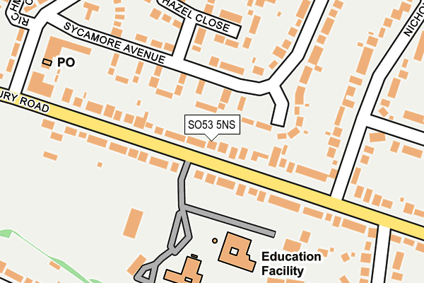 SO53 5NS map - OS OpenMap – Local (Ordnance Survey)