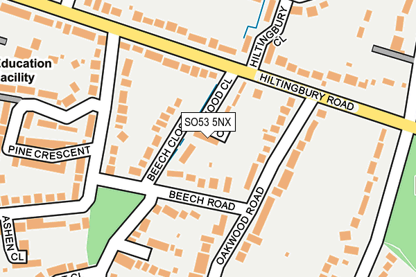SO53 5NX map - OS OpenMap – Local (Ordnance Survey)