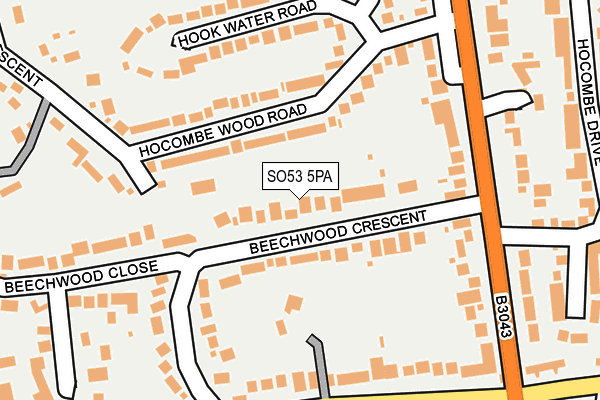 SO53 5PA map - OS OpenMap – Local (Ordnance Survey)