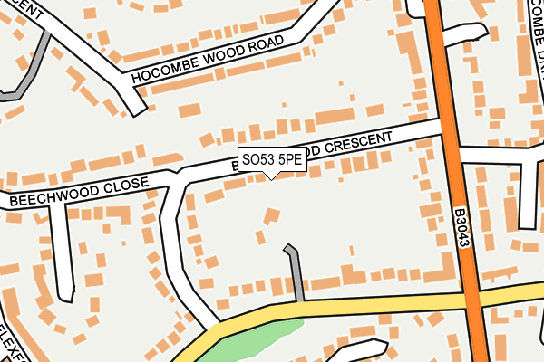 SO53 5PE map - OS OpenMap – Local (Ordnance Survey)