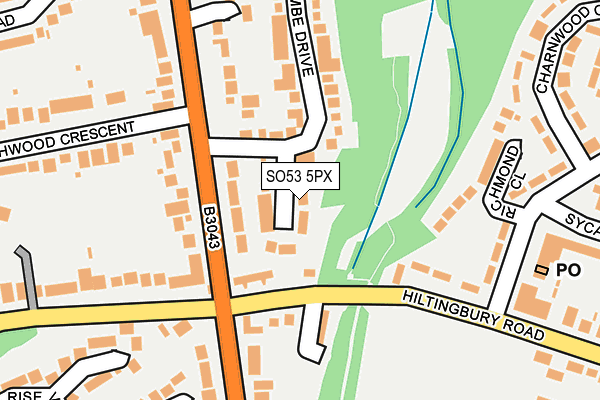 SO53 5PX map - OS OpenMap – Local (Ordnance Survey)