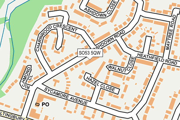 SO53 5QW map - OS OpenMap – Local (Ordnance Survey)