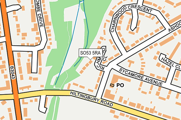 SO53 5RA map - OS OpenMap – Local (Ordnance Survey)