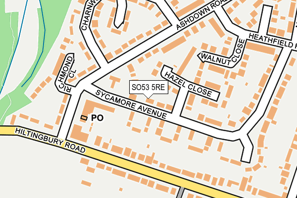 SO53 5RE map - OS OpenMap – Local (Ordnance Survey)