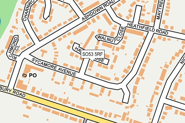 SO53 5RF map - OS OpenMap – Local (Ordnance Survey)